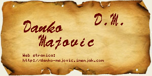 Danko Majović vizit kartica